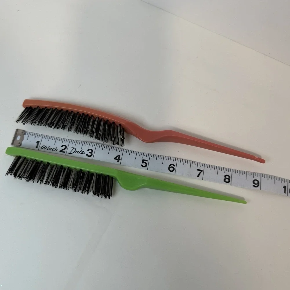 VTG‎ 70s Tease Brush Lot of 2 Nylon Bristle 9